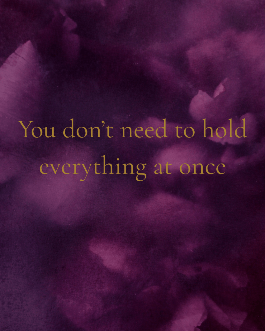 You Don’t Need to Hold Everything at Once